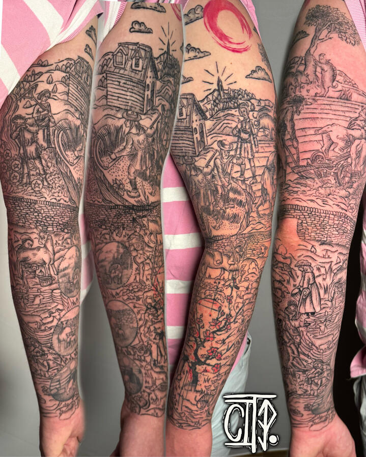 Woodcut Farming Sleeve Full Woodcut Farming Sleeve Full